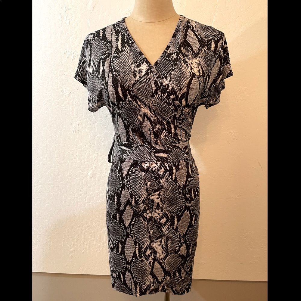 Animal print Wrap Dress